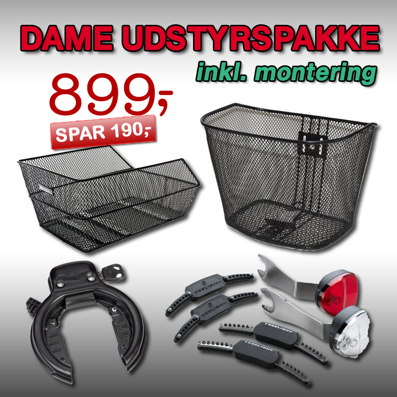 DAME Udstyrspakke 4 inkl. montering!