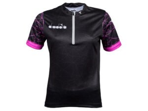Diadora Agnes - Cykeltrøje med korte ærmer - Dame - Str. L - Sort med Pink