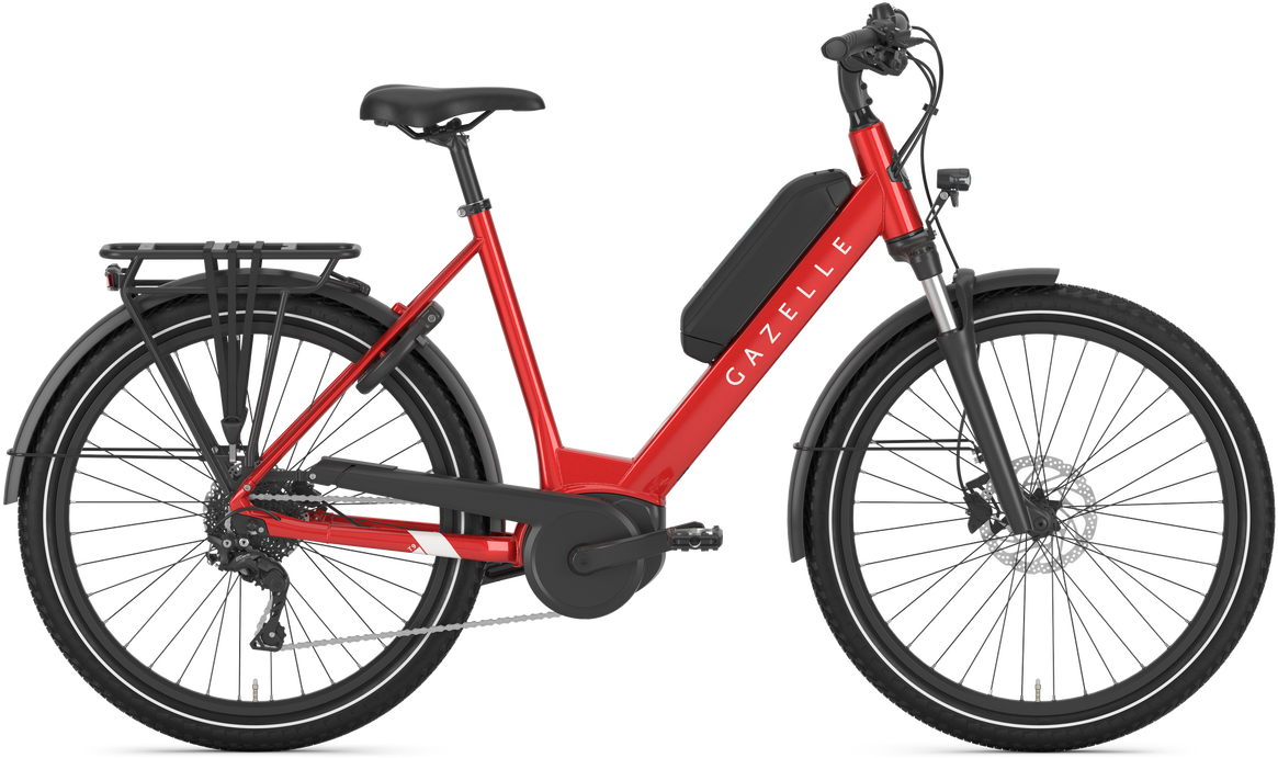 Gazelle Medeo T9 HMB Dame 2025 - Rød