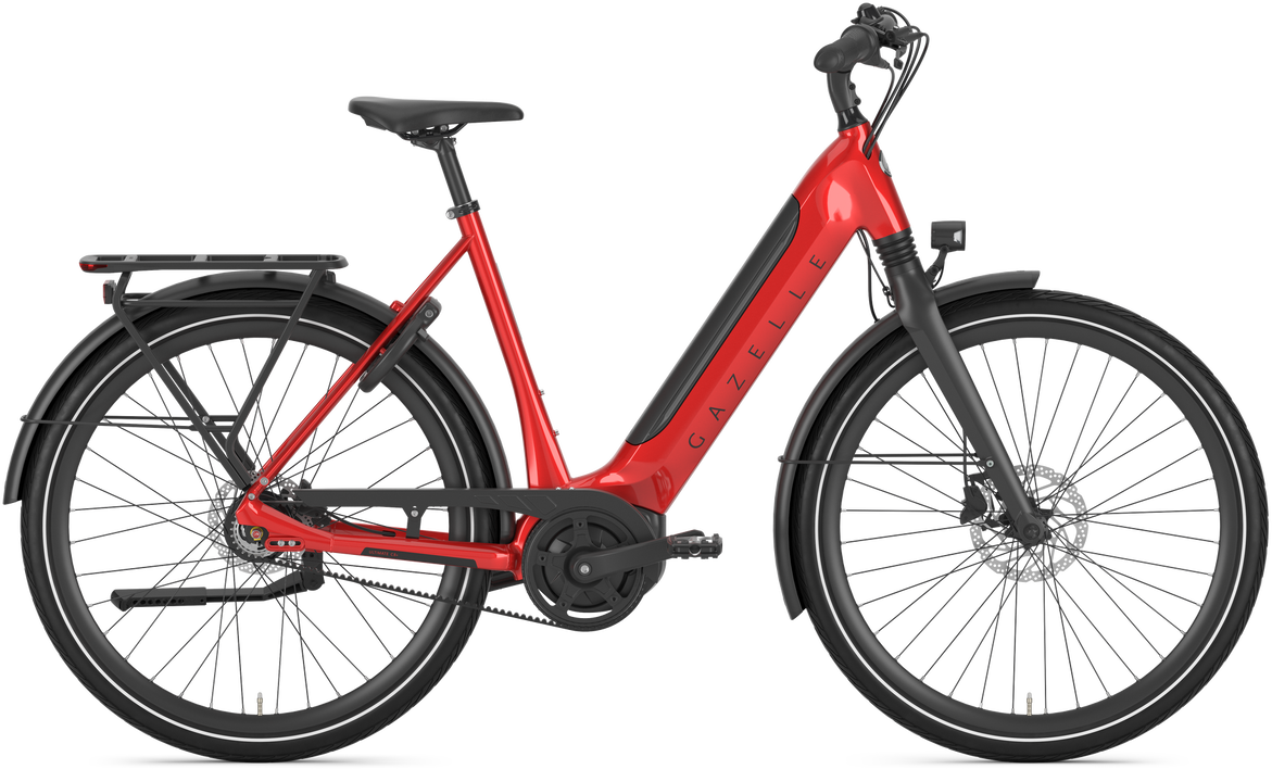 Gazelle Ultimate C8+ HMB Dame 2025 - Rød