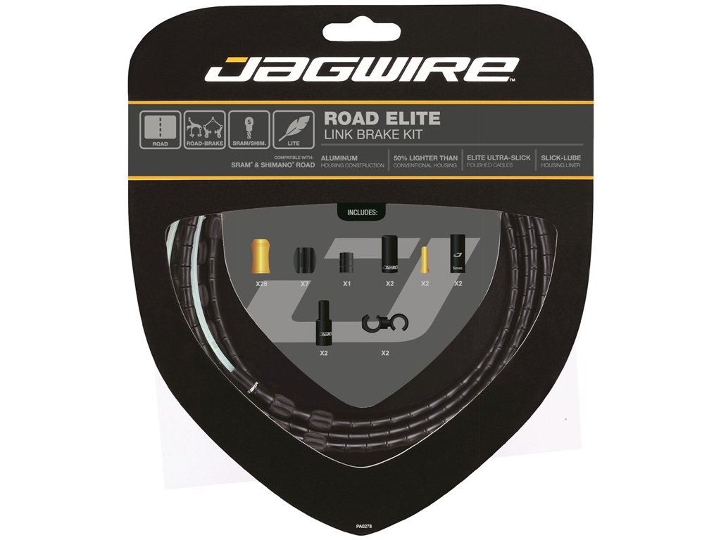 Jagwire - Road Elite - bremsekabel sæt til Road - Sort