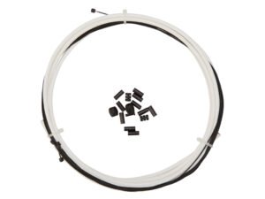 OnGear - Premium Kevlar/Teflon Gearkabel - 4 mm - Hvid - Sæt til for og bag