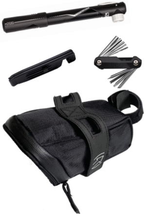 PRO Bikegear Combipack - Sadeltaske/Pumpe/Multi-Tool/Dækjern