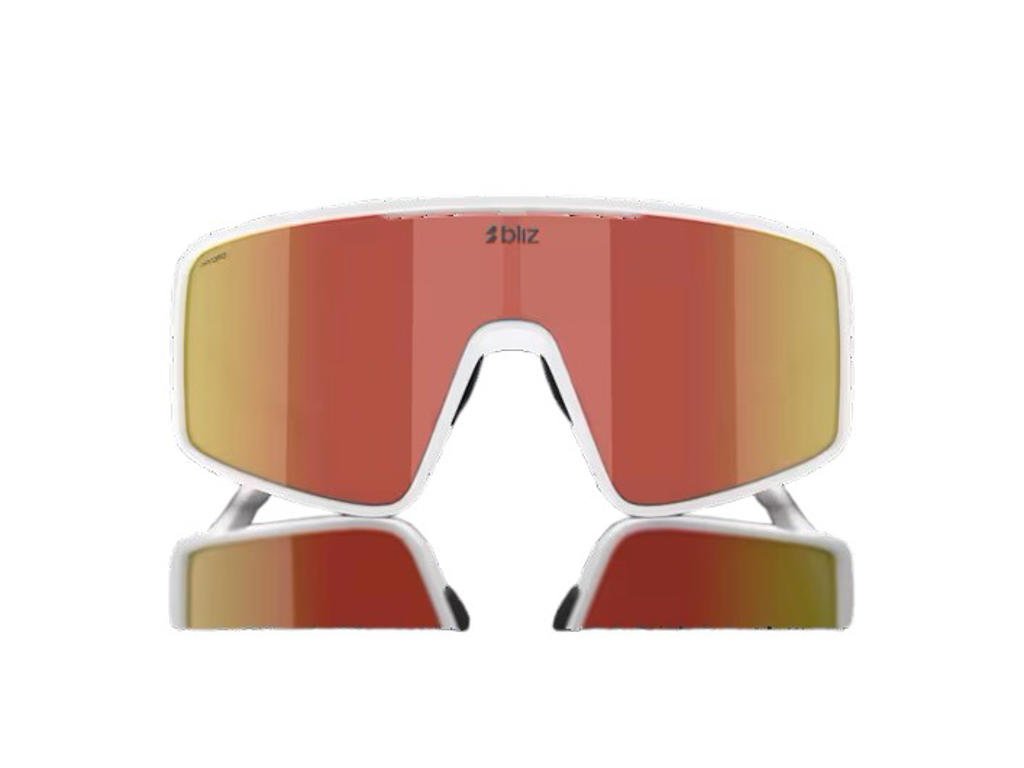 Bliz P001 XL (42) - Cykelbriller - Brown red/mirror lens - Matte white