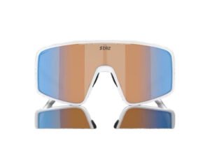 Bliz P001 XL (42) - Cykelbriller - Coral/orange mirror blue lens - Matte white
