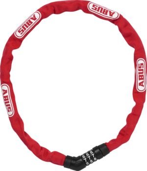 Abus Kædelås 4804 Combo Steel-O-Chain - Rød