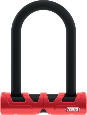 Abus bøjle Cykellås Ultimate 420/150HB140 + USH Rød med nøgle.