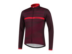 Rogelli Stripe - Cykeltrøje - Lange ærmer - Bordeaux lilla rød - Str. XL