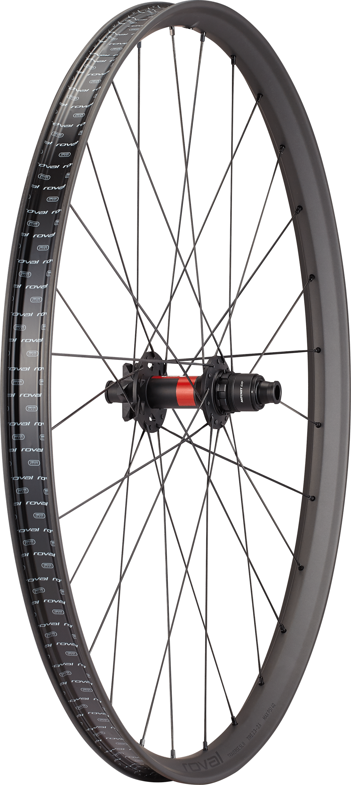 Specialized Roval Traverse SL II 240 6B 27.5" Rear - Satin Carbon/Gloss Black
