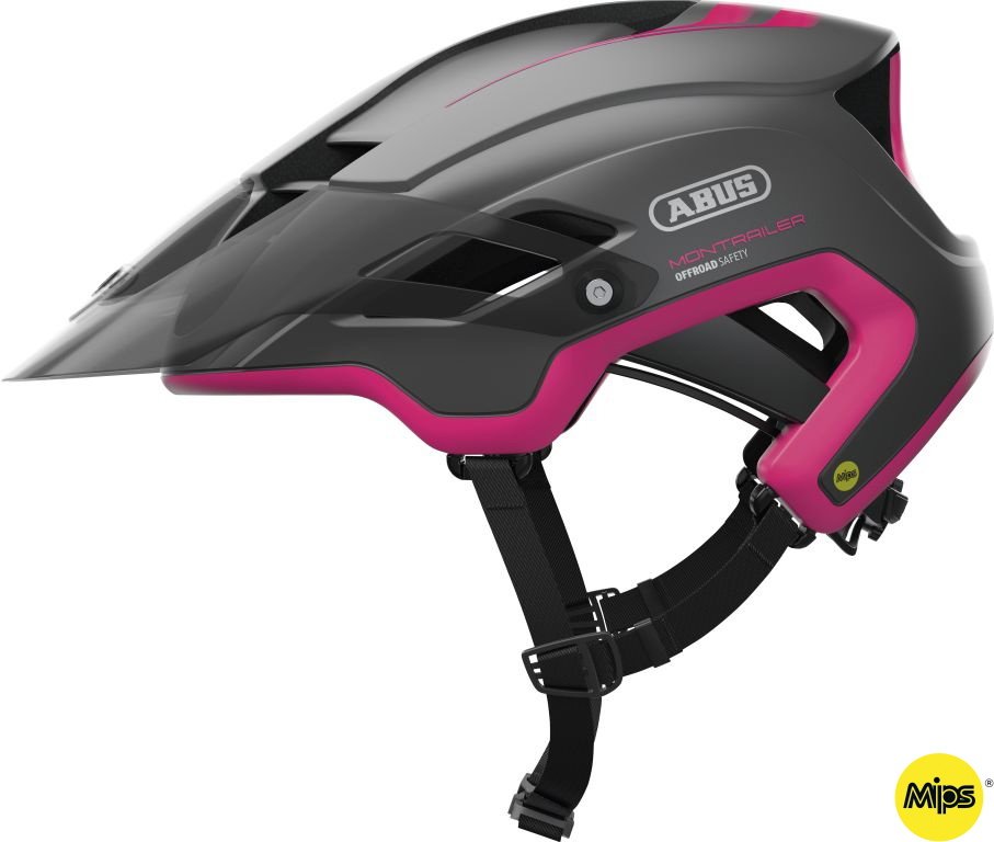 Abus Montrailer MIPS - Sort/Lyserød