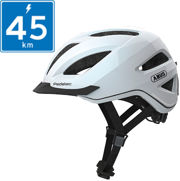 Abus Pedelec 1.1 Hjelm m. LED lys - Pearl White