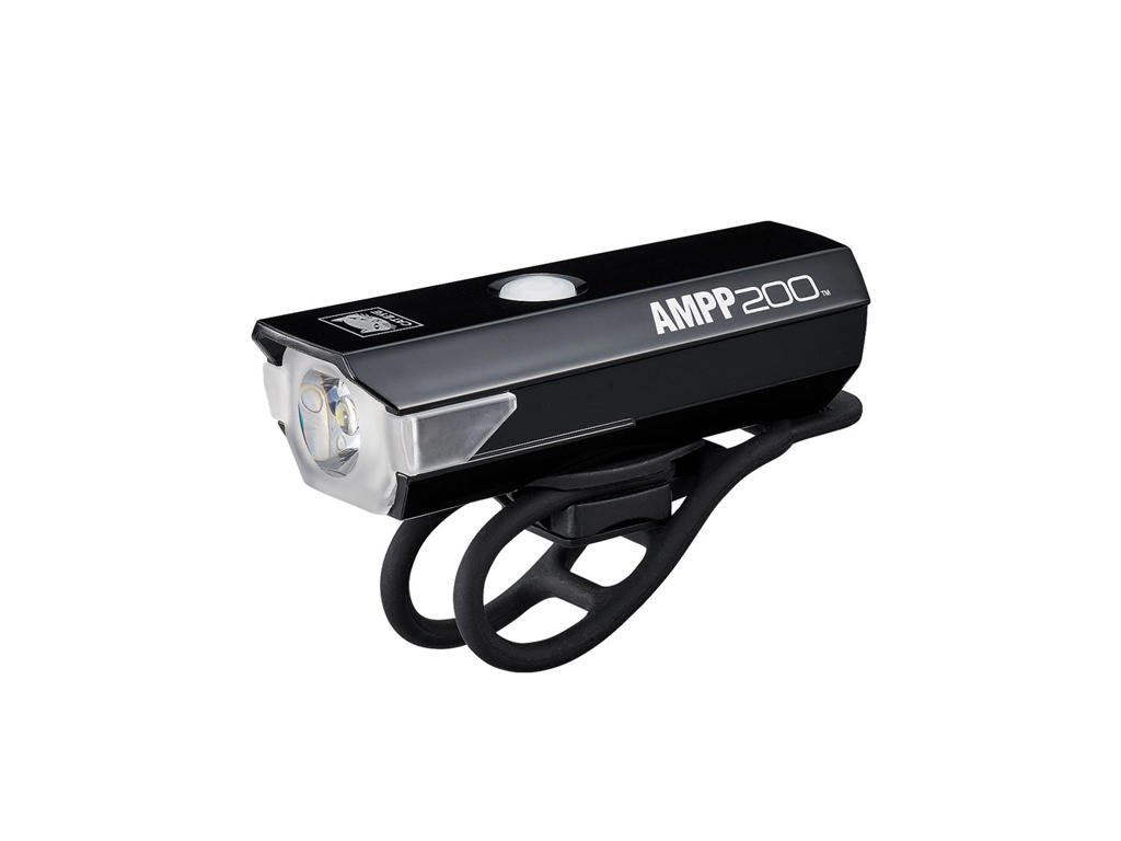 Cateye AMPP Forlygte - 200 lumen - USB Opladelig - Sort
