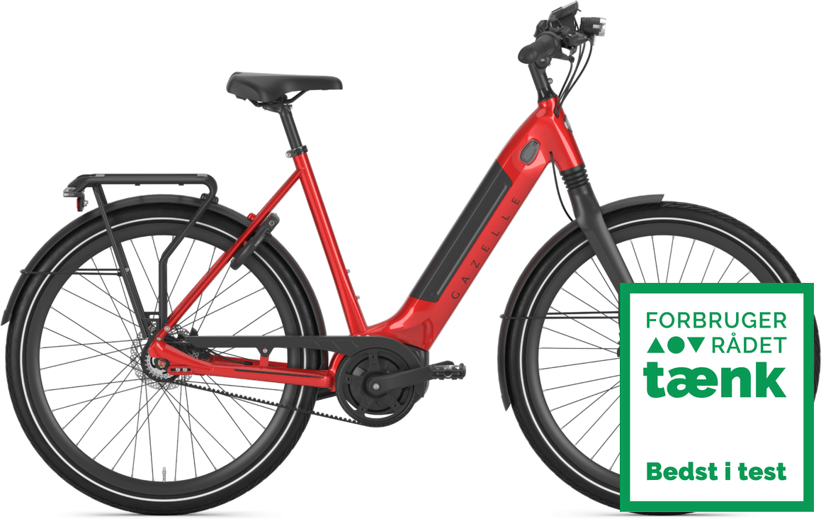 Gazelle ULTIMATE C8+ HMB BELT Dame 2022 - Rød (TESTVINDER)
