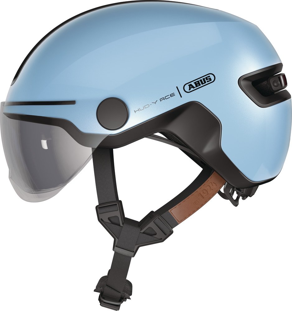 Abus Hud-Y ACE m. LED lys - Iced Blue
