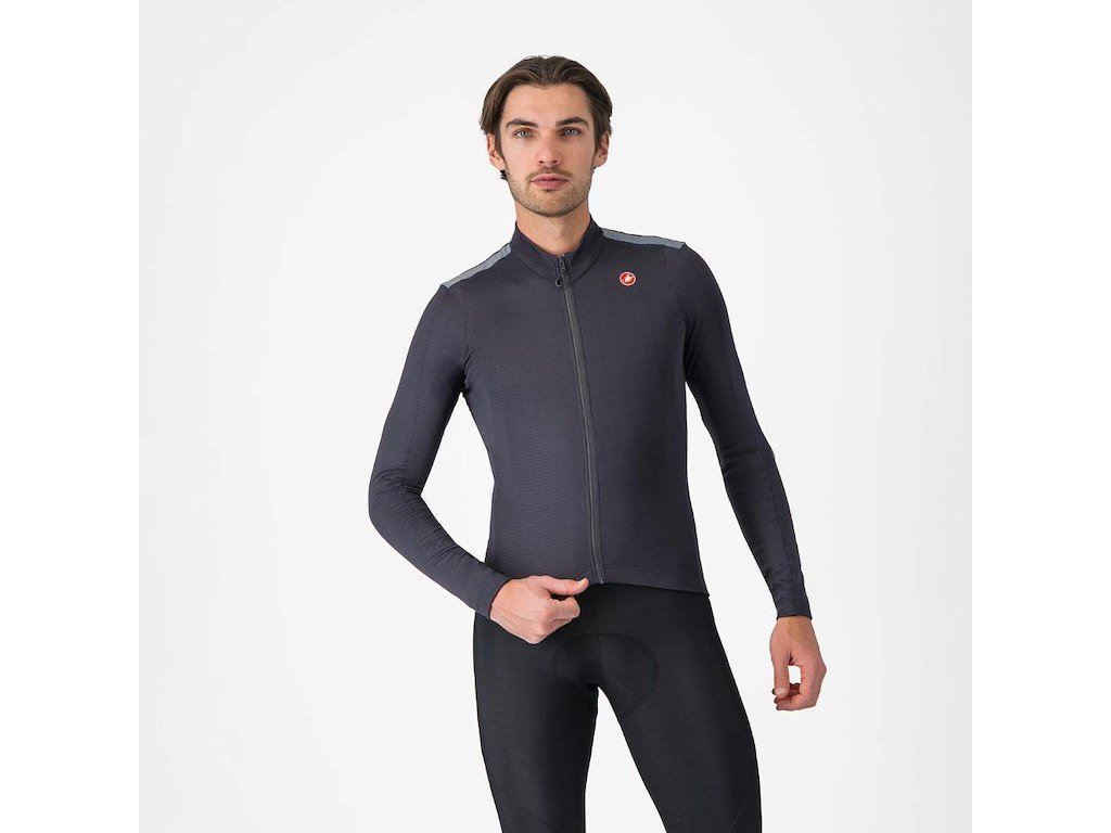 Castelli Puro 4 Jersey - Cykeltrøje - Lange Ærmer - Dark Gray - XXXL