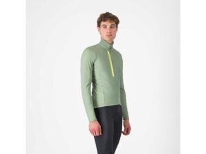 Castelli Entrata Thermal Jersey - Cykeltrøje - Lange ærmer - Green Pepper/Electric Lime - XXL