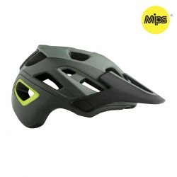 Lazer hjelm Jackal MIPS mat mørkegrøn fluo gul S 52-56 - Cykelhjelm