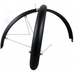 Skærmsæt 26 60mm Matsort Rustfrit Tilbehør - Cykelskærm Skærmsæt 26 60mm Matsort Rustfrit Tilbehør - Cykelskærm