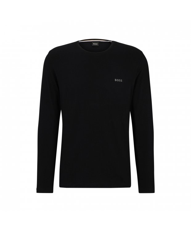 BOSS langærmet t-shirt i sort til herre