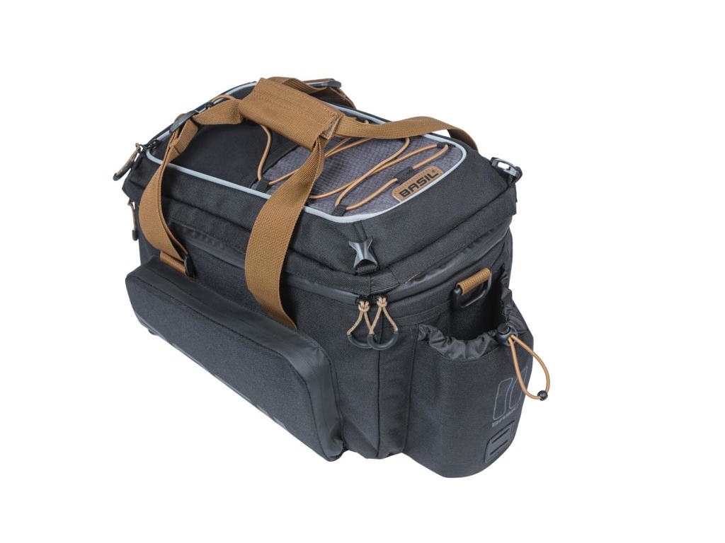 Basil Miles XL - Cykeltaske til bagagebærer - 9-36 liter - Mørkegrå