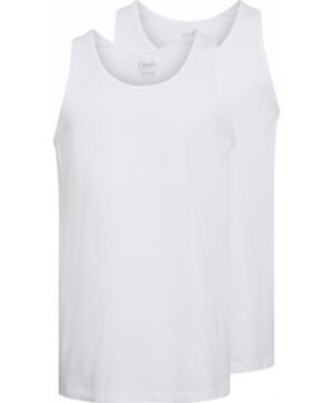 Claudio 2-pak bomuld undertrøje i hvid til herre