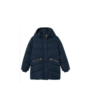 Name It Lang Pufferjakke i navy til piger Name It Lang Pufferjakke i navy til piger