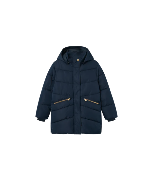 Name It Lang Pufferjakke i navy til piger