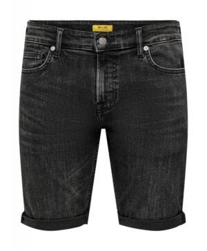 ONLY & SONS shorts i mørk denim til herre