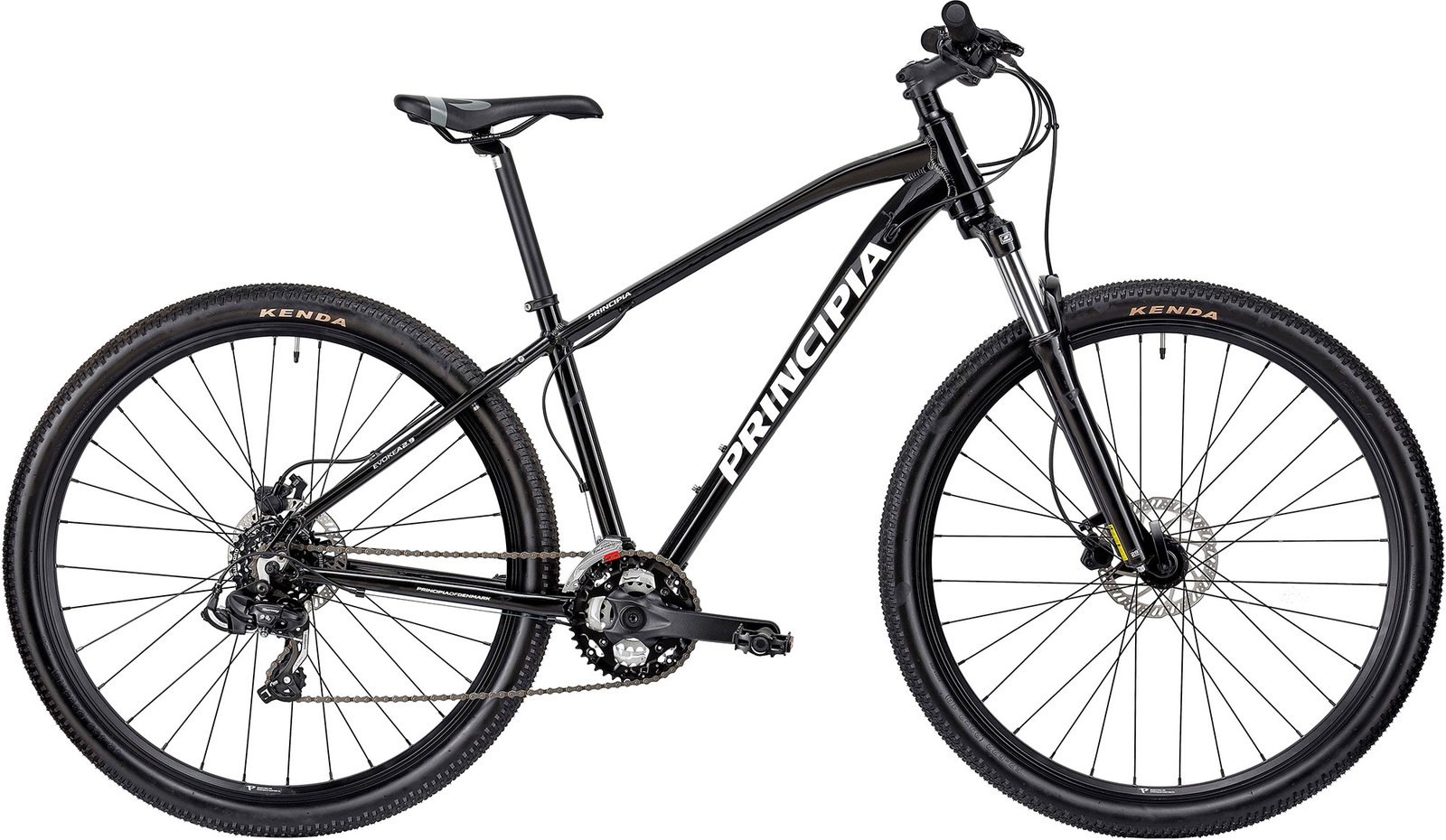 Principia MTB A2.7 27,5" Tourney 3x7sp Susp. 2026 - Sort m. Hvid