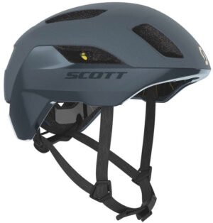 Scott La Mokka Plus Sensor (MIPS) m. LED lys inkl. bremselys Hjelm - Blå