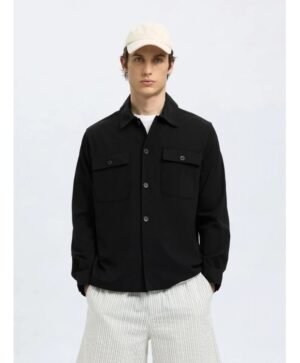 Selected Overshirt i sort til herre