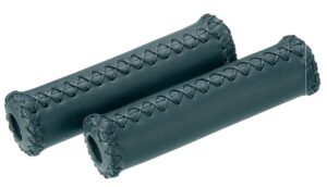 Bike Attitude læder cykelhåndtag sort, 127/90 mm