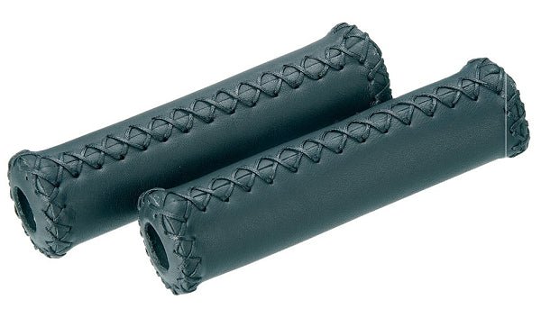 Bike Attitude læder cykelhåndtag sort, 127/90 mm