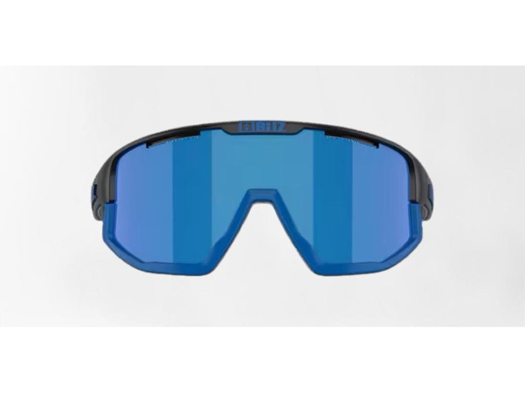 Bliz Fusion Small (25) - Cykelbriller - Brown Mirro/Blue Lens - Mat Sort