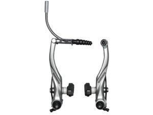 Bremseklo Shimano Alivio Sølv V-bremse til for med fast bremsesko Bremseklo Shimano Alivio Sølv V-bremse til for med fast bremsesko