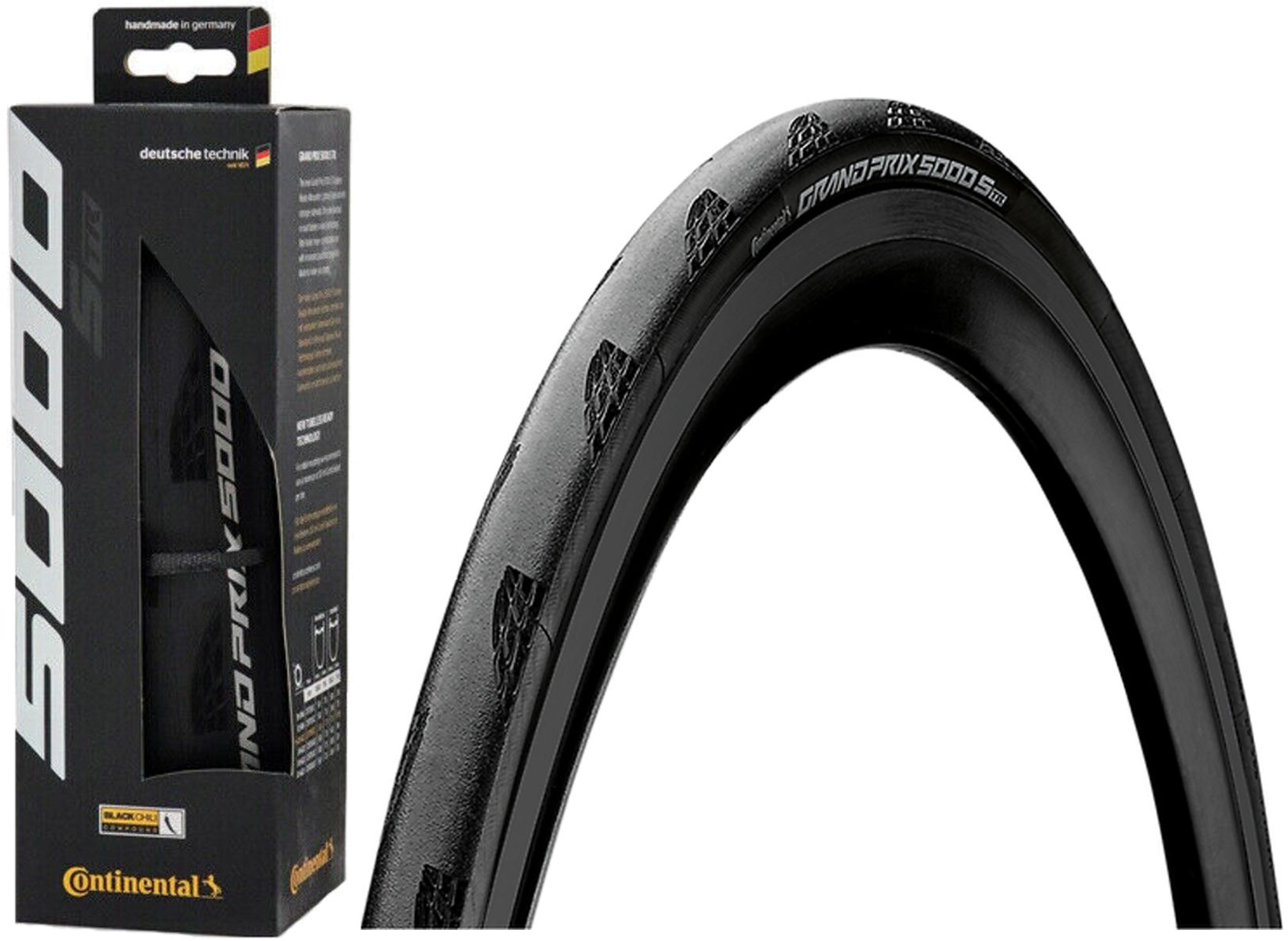 Continental Grand Prix 5000 Tubeless Folding Racerdæk 700x25c/32c - Sort