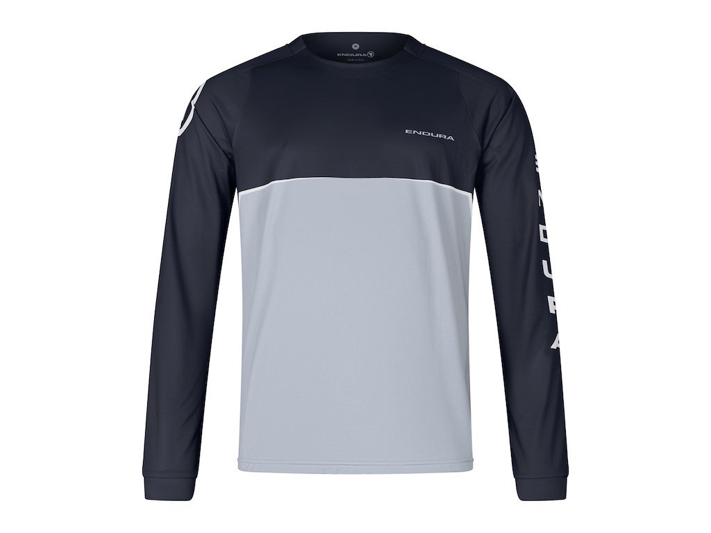 Endura - CORE PRINTED TEE - Cykeltrøje - Lange ærmer - Sort-Grå - XL