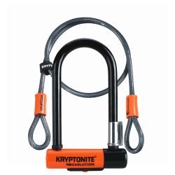 Kryptonite U-lock Evo Mini7 120cm Kabe Vf Bøjlelås 8.3x17.8cm Med Kabel - Cykellås Kryptonite U-lock Evo Mini7 120cm Kabe Vf Bøjlelås 8.3x17.8cm Med Kabel - Cykellås