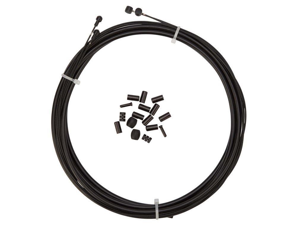 Pathtaker - Premium Kevlar/Teflon Bremsekabel - 5 mm - Sort - Sæt til for og bag