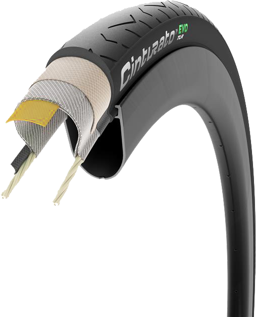 Pirelli Cinturato EVO TLR (Tubeless Ready) 700x28c/40c - Racer dæk - Black