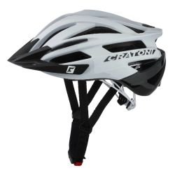 Cratoni Agravic - White-black glossy - Str. L-XL (58-62 cm) - Cykelhjelm Cratoni Agravic - White-black glossy - Str. L-XL (58-62 cm) - Cykelhjelm
