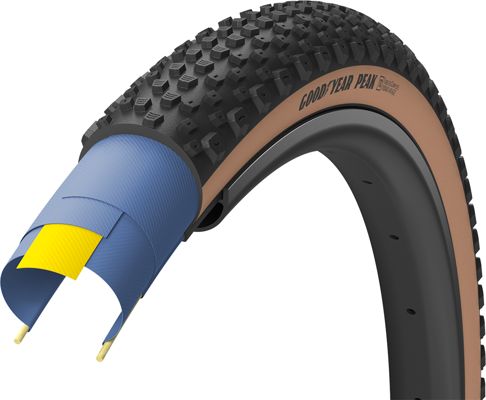 Goodyear PEAK Tubeless Complete 700x35c/45c - Brun