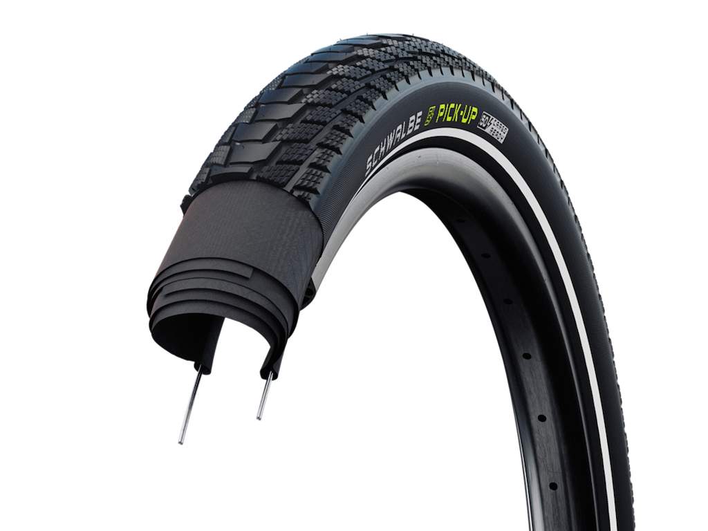 Schwalbe Pick-Up E-Cargo tråddæk 18x2,15 (55-355) E-50 Sort Refleks