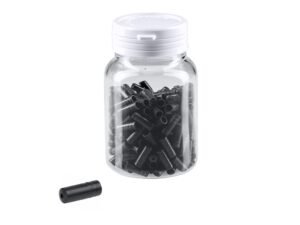 FORCE kabel ender til 4 mm gearkabel 200 stk. i plastik sort