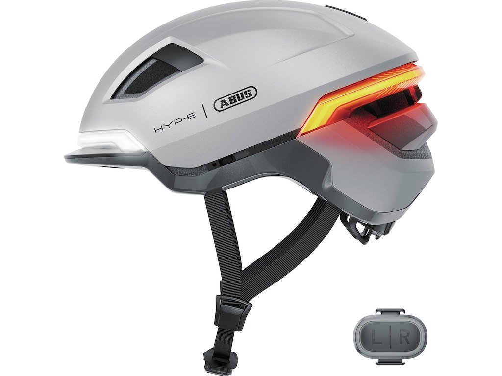 Abus Hyp-E - Urban Cykelhjelm - Gleam Silver - Str. 51-55 cm