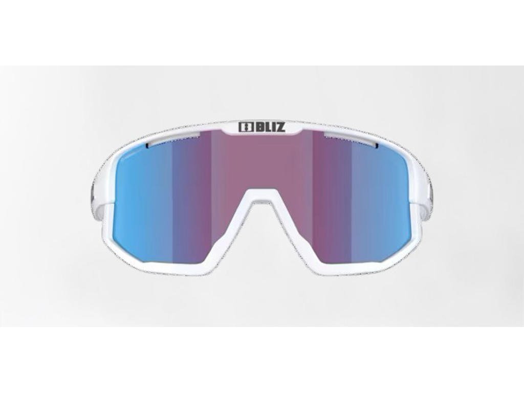 Bliz Fusion Small (25) - Cykelbriller - Rose/Violet Mirro Blue Lens - Mat Hvid