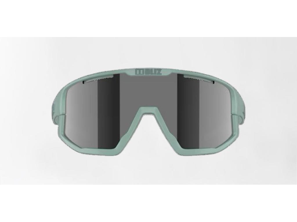 Bliz Fusion Small (25) - Cykelbriller - Smoke Mirro/Silver Lens - Mat Grøn