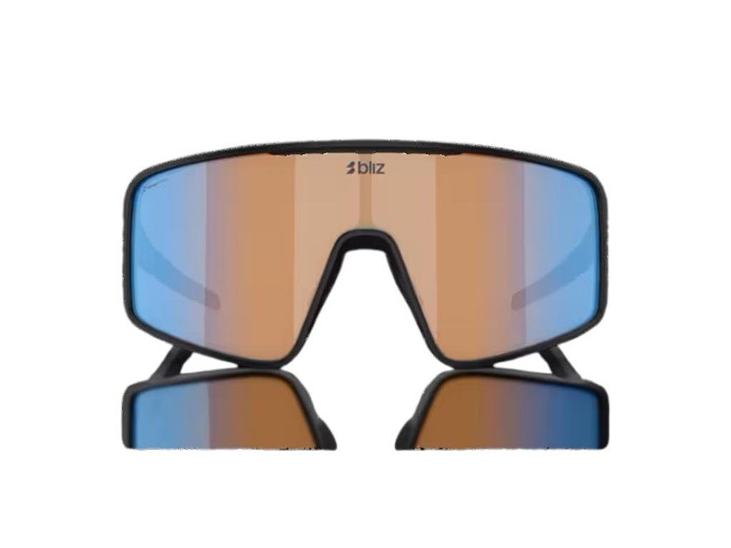 Bliz P001 XL (42) - Cykelbriller - Coral/orange mirror blue lens - Matte black