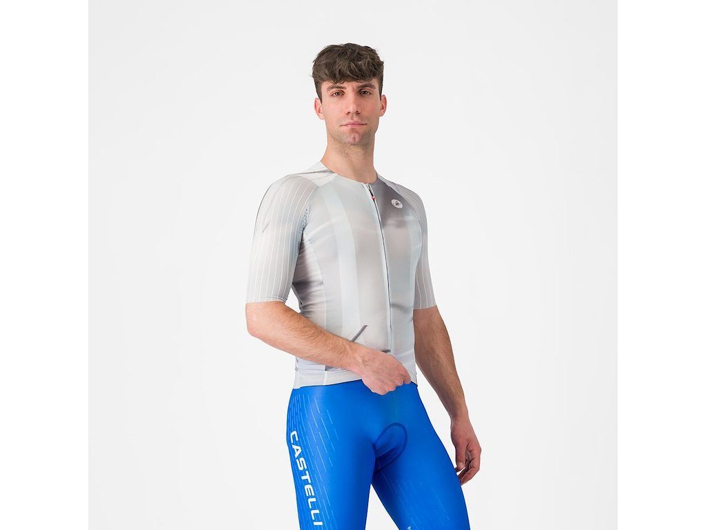 Castelli Aero Race 8S Jersey - Cykeltrøje - Korte Ærmer - Herre - Smoky Gray - M