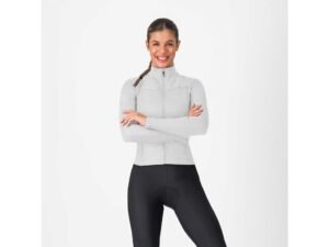 Castelli Sfida 3 Jersey - Cykeltrøje - Lange Ærmer - Dame - Silver Gray - XL
